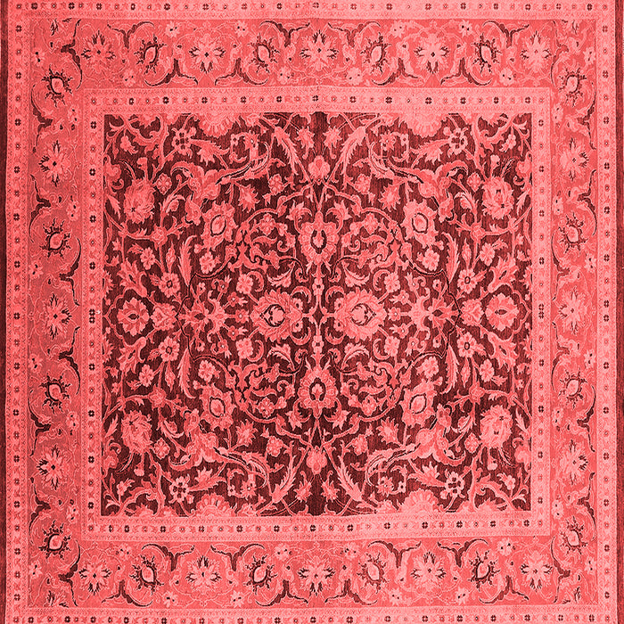 Machine Washable Oriental Red Industrial Rug, wshurb903red