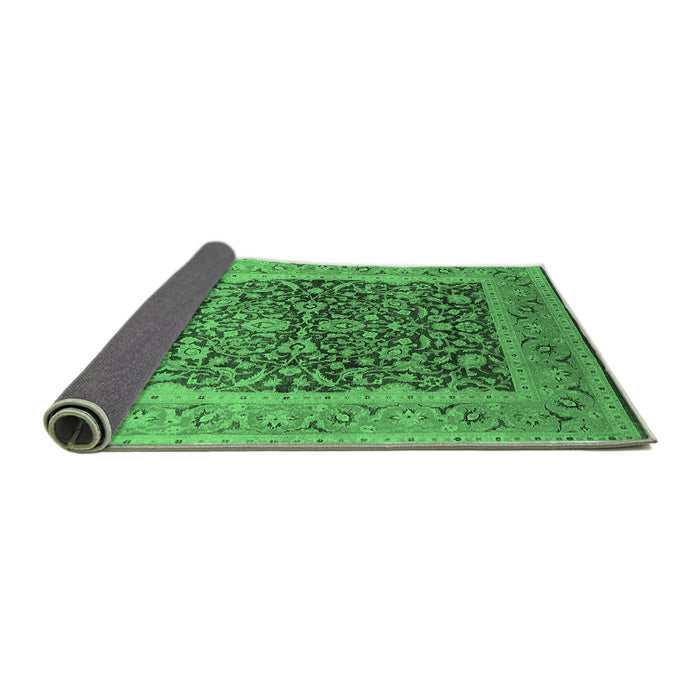 Sideview of Oriental Emerald Green Industrial Rug, urb903emgrn