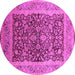 Round Oriental Pink Industrial Rug, urb903pnk