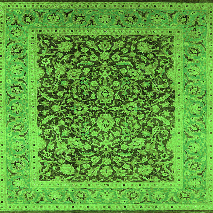 Square Oriental Green Industrial Rug, urb903grn