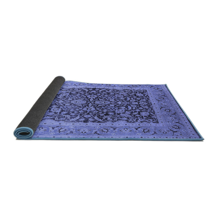Sideview of Oriental Blue Industrial Rug, urb903blu