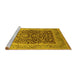 Sideview of Machine Washable Oriental Yellow Industrial Rug, wshurb903yw