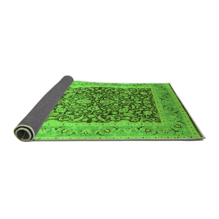 Sideview of Oriental Green Industrial Rug, urb903grn