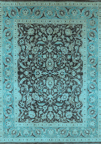 Oriental Light Blue Industrial Rug, urb903lblu