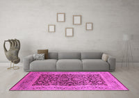 Machine Washable Oriental Pink Industrial Rug, wshurb903pnk