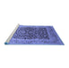 Sideview of Machine Washable Oriental Blue Industrial Rug, wshurb903blu