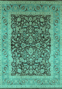 Oriental Turquoise Industrial Rug, urb903turq