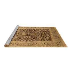 Sideview of Machine Washable Oriental Brown Industrial Rug, wshurb903brn