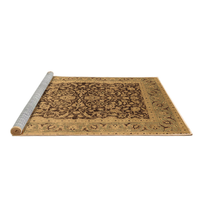 Sideview of Machine Washable Oriental Brown Industrial Rug, wshurb903brn