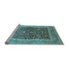 Sideview of Machine Washable Oriental Light Blue Industrial Rug, wshurb903lblu