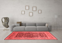 Machine Washable Oriental Red Industrial Rug, wshurb903red