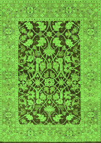 Oriental Green Traditional Rug, urb904grn
