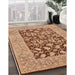 Machine Washable Industrial Modern Mahogany Brown Rug in a Family Room, wshurb904