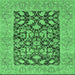 Square Oriental Emerald Green Traditional Rug, urb904emgrn