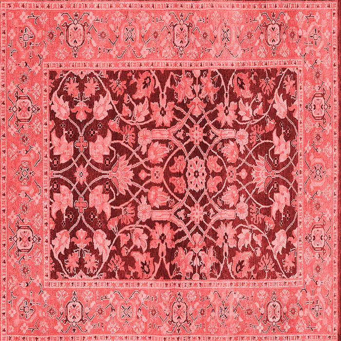 Machine Washable Oriental Red Traditional Rug, wshurb904red