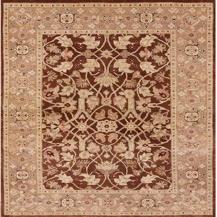 Square Machine Washable Industrial Modern Mahogany Brown Rug, wshurb904