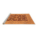 Sideview of Machine Washable Oriental Orange Traditional Area Rugs, wshurb904org