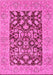 Machine Washable Oriental Pink Traditional Rug, wshurb904pnk