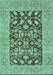 Oriental Turquoise Traditional Rug, urb904turq