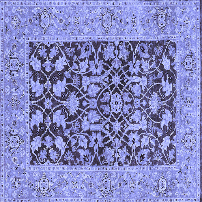 Square Oriental Blue Traditional Rug, urb904blu