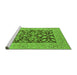 Sideview of Machine Washable Oriental Green Traditional Area Rugs, wshurb904grn