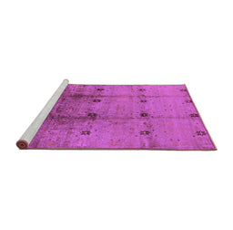 Sideview of Machine Washable Oriental Purple Industrial Area Rugs, wshurb905pur