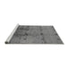 Sideview of Machine Washable Oriental Gray Industrial Rug, wshurb905gry