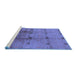 Sideview of Machine Washable Oriental Blue Industrial Rug, wshurb905blu