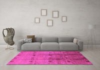 Machine Washable Oriental Pink Industrial Rug, wshurb905pnk