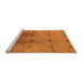 Sideview of Machine Washable Oriental Orange Industrial Area Rugs, wshurb905org