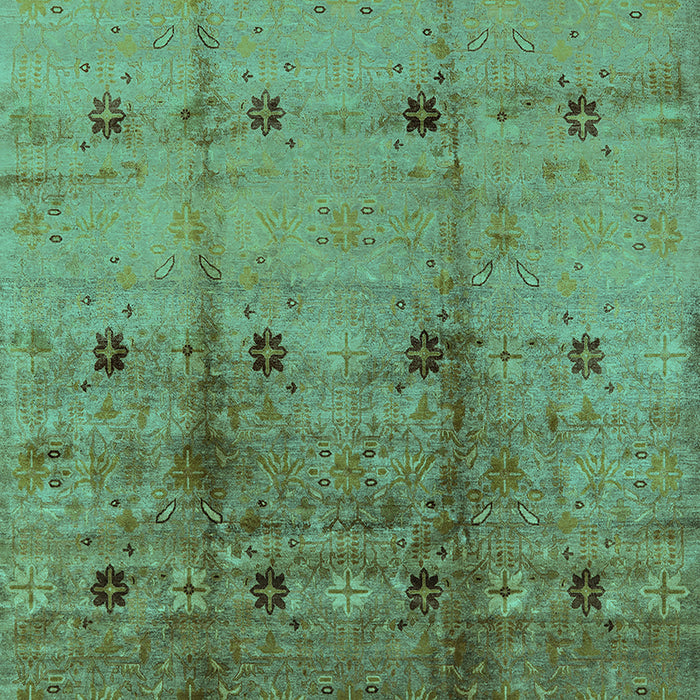 Oriental Turquoise Industrial Rug, urb905turq