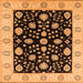 Square Oriental Orange Traditional Rug, urb906org