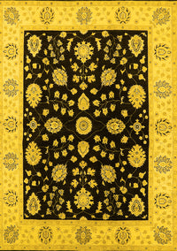 Oriental Yellow Traditional Rug, urb906yw