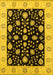 Oriental Yellow Traditional Rug, urb906yw