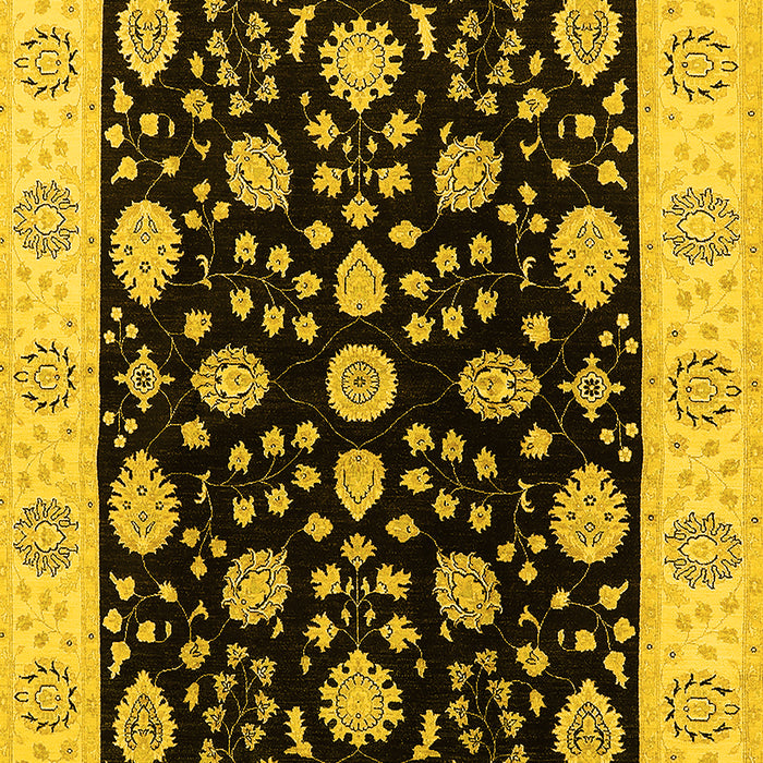 Oriental Yellow Traditional Rug, urb906yw