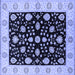 Square Oriental Blue Traditional Rug, urb906blu