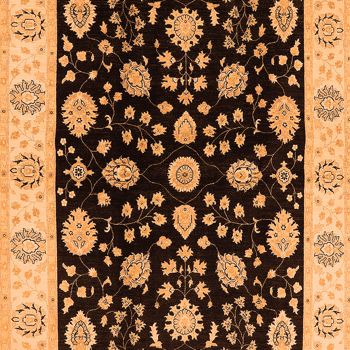 Oriental Orange Traditional Rug, urb906org