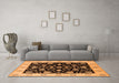 Machine Washable Oriental Orange Traditional Area Rugs in a Living Room, wshurb906org