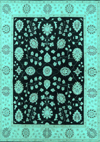 Oriental Turquoise Traditional Rug, urb906turq