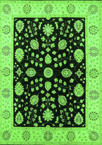 Oriental Green Traditional Rug, urb906grn