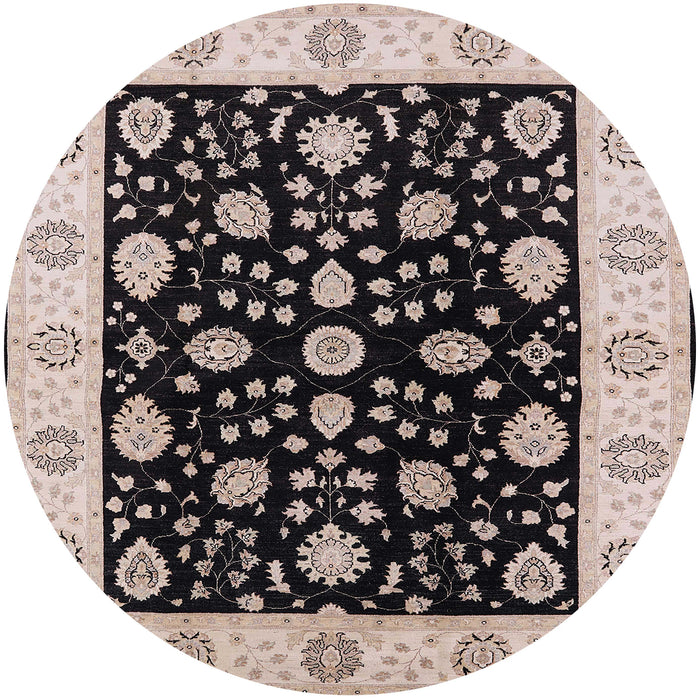 Ahgly Company Indoor Round Oriental Brown Industrial Area Rugs, 5