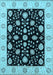 Oriental Light Blue Traditional Rug, urb906lblu
