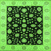 Square Oriental Green Traditional Rug, urb906grn