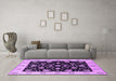 Machine Washable Oriental Purple Traditional Area Rugs in a Living Room, wshurb906pur