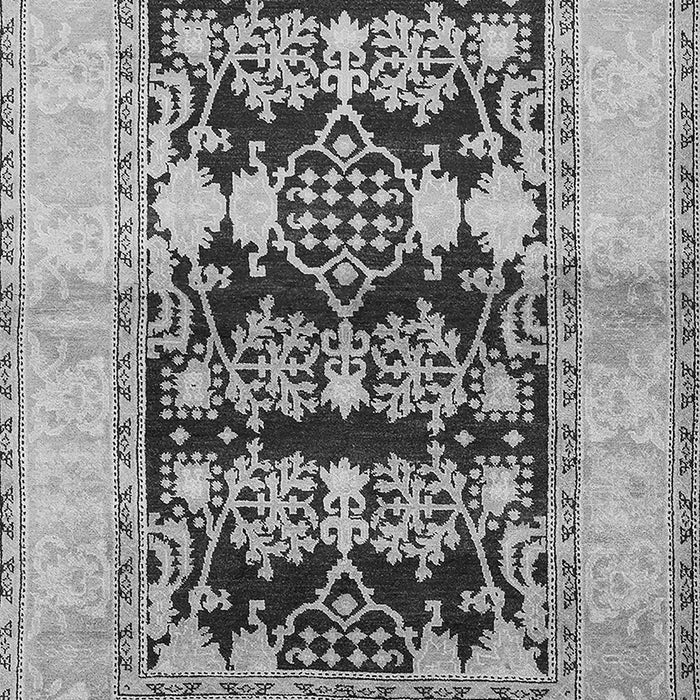 Machine Washable Oriental Gray Industrial Rug, wshurb907gry