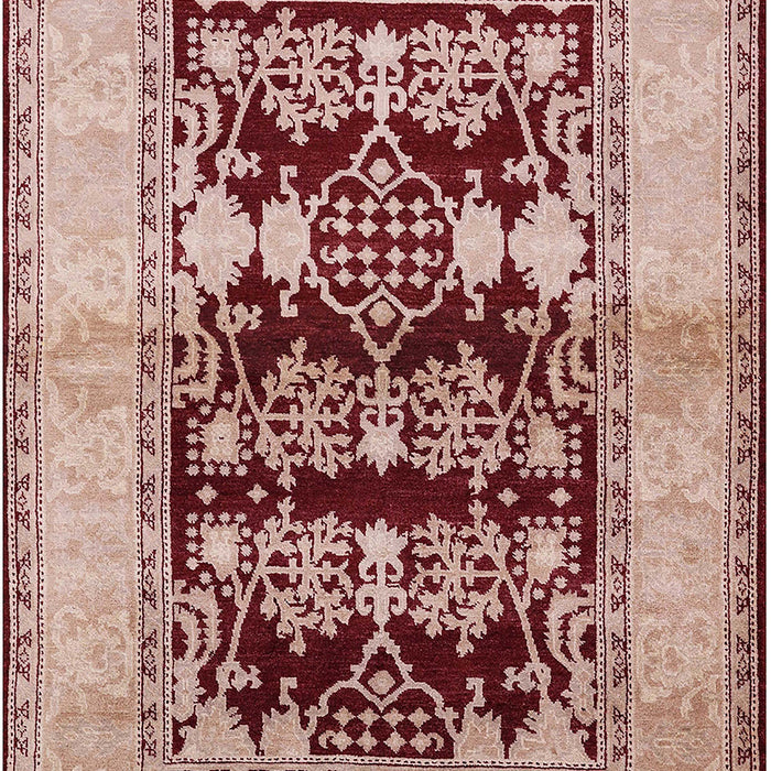 Mid-Century Modern Pastel Orange Oriental Rug, urb907