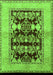 Machine Washable Oriental Green Industrial Area Rugs, wshurb907grn