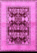 Machine Washable Oriental Pink Industrial Rug, wshurb907pnk