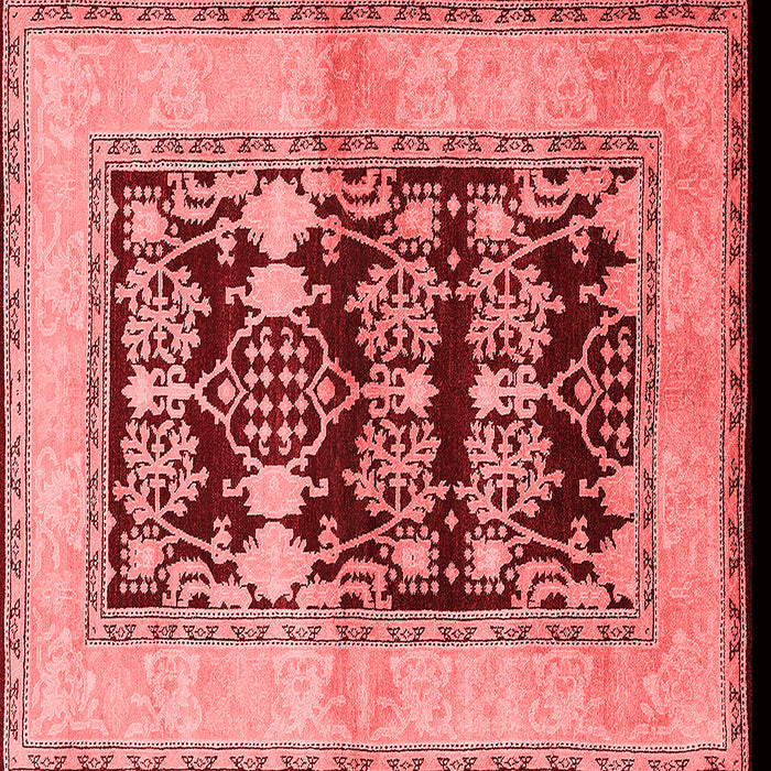 Machine Washable Oriental Red Industrial Rug, wshurb907red