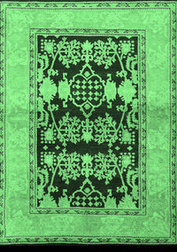 Oriental Emerald Green Industrial Rug, urb907emgrn